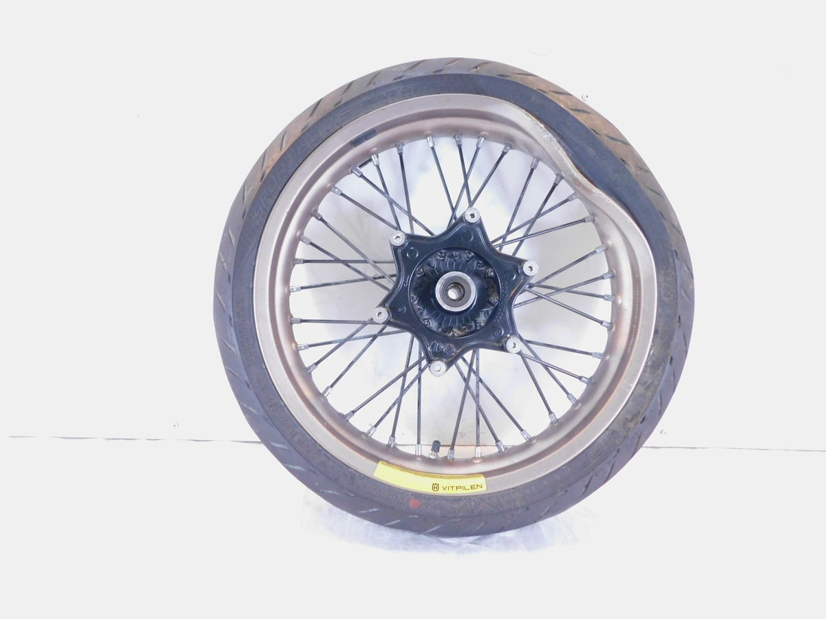 18-19 Husqvarna Vitpilen Svartpilen 401 CKD Laced Front Wheel Rim & Tire - Bent - C3 Cycle