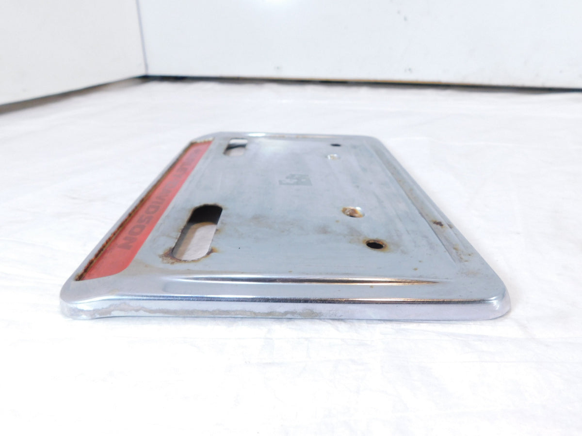 Harley Davidson Softail FXSTD Deuce Chrome Rear License Plate Mount Bracket Trim - C3 Cycle
