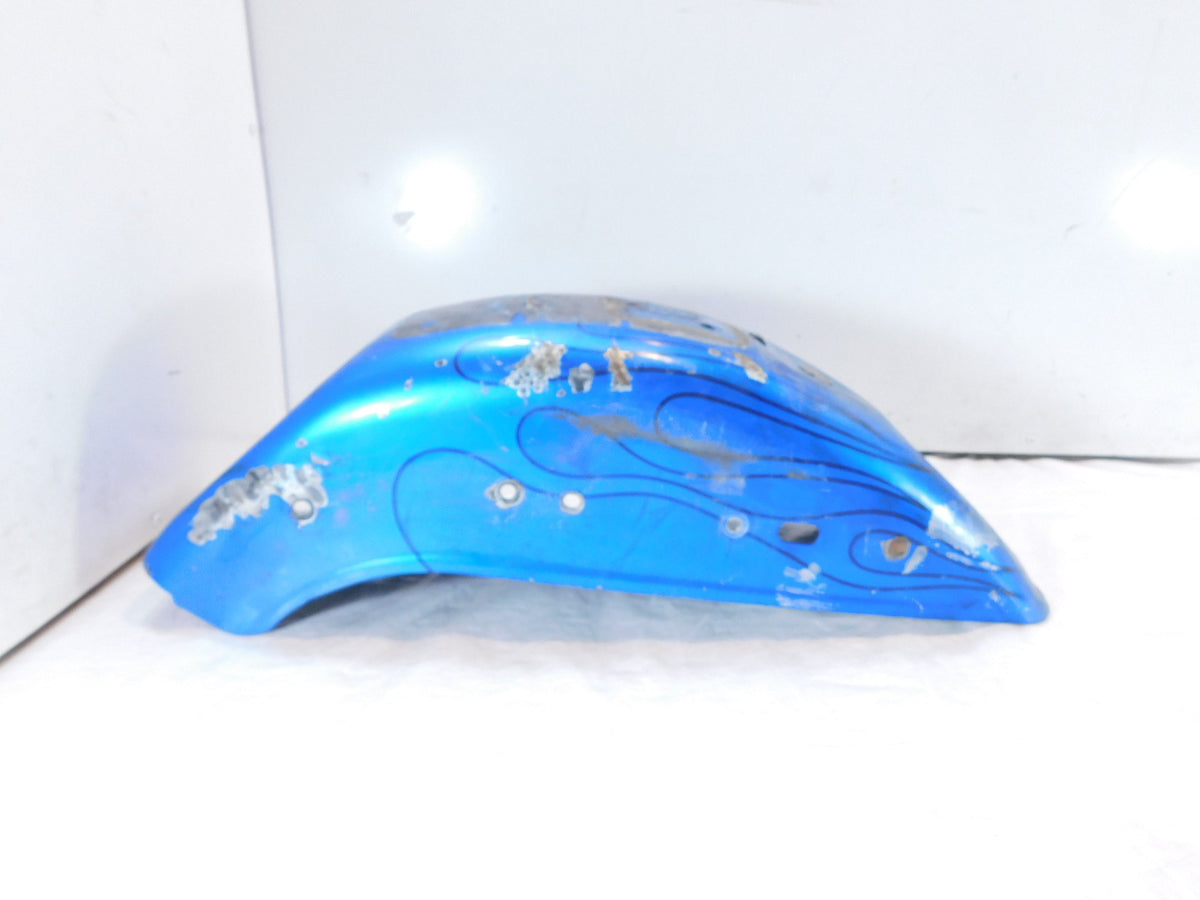Harley Davidson Softail FXSTD Deuce Blue w/ Flames Rear Wheel Cover Fender - C3 Cycle