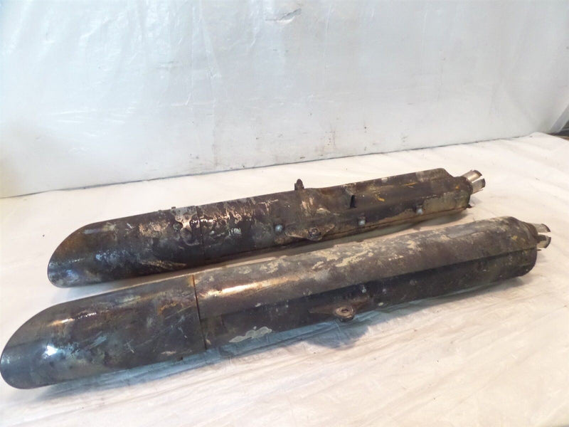 Honda GL1800 Goldwing 1800 OEM Exhaust Pipe Silencer Mufflers Cans w/ Tailpieces