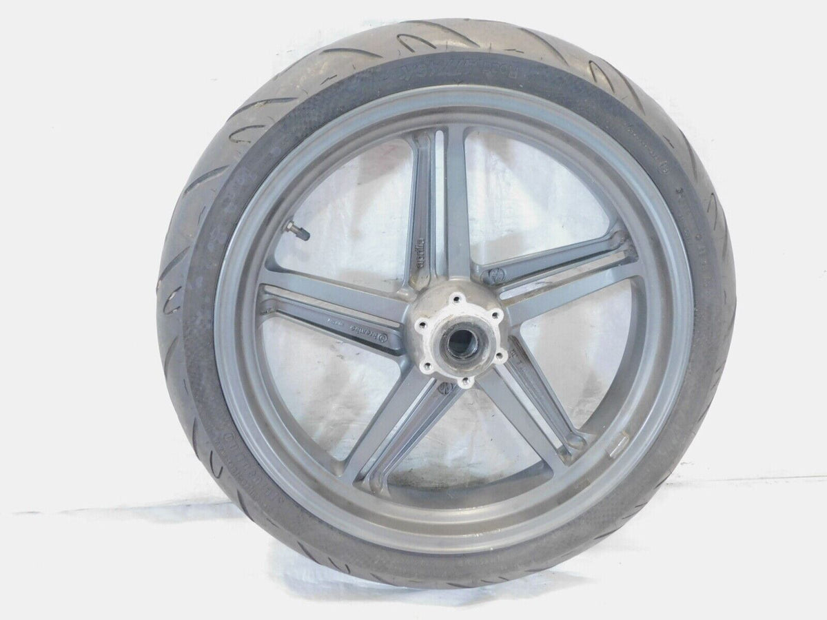 01-03 Aprilia RST1000 RST 1000 Futura OEM Cast Front Wheel Rim & Tire - STRAIGHT - C3 Cycle