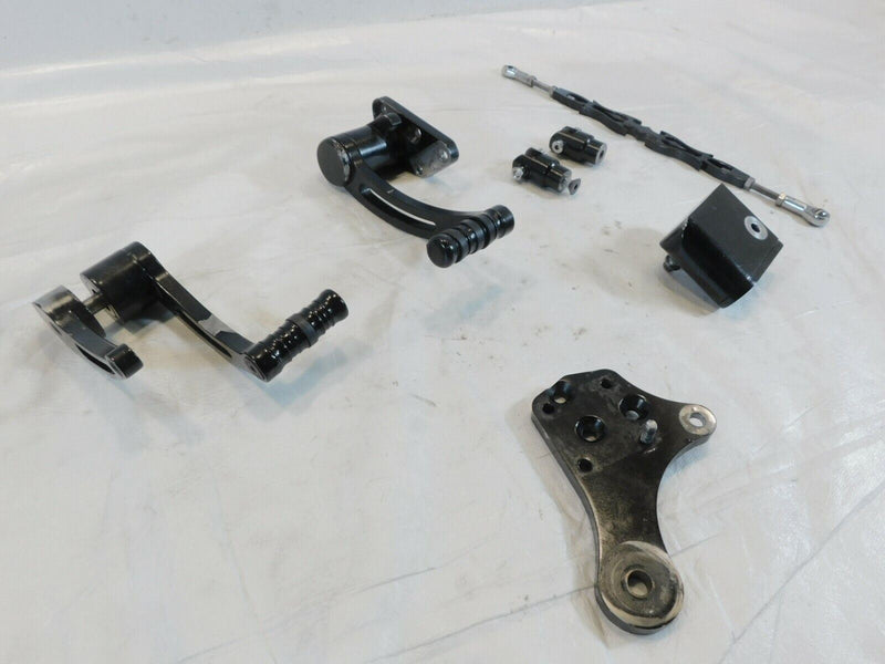 Harley Davidson EVO Softail Custom Fit Black Billet Forward Control Pedals Set