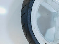 1995 & 1996 Buell M2 Thunderbolt Marchesini White Front Wheel Rim & Tire - Crack