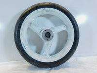 1995 & 1996 Buell M2 Thunderbolt Marchesini White Front Wheel Rim & Tire - Crack