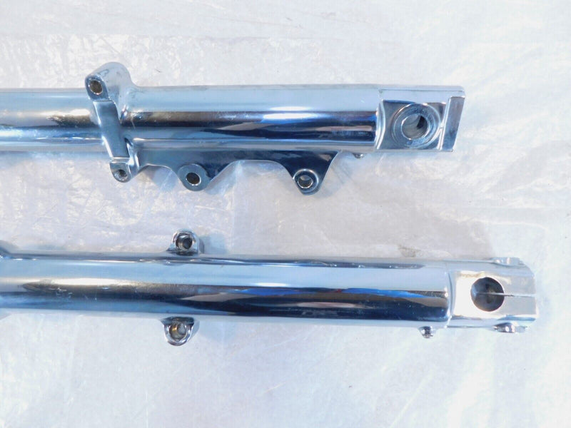 95-99 Harley Davidson Dyna Super Glide Chrome Left Right Fork Tube Shocks - Bent