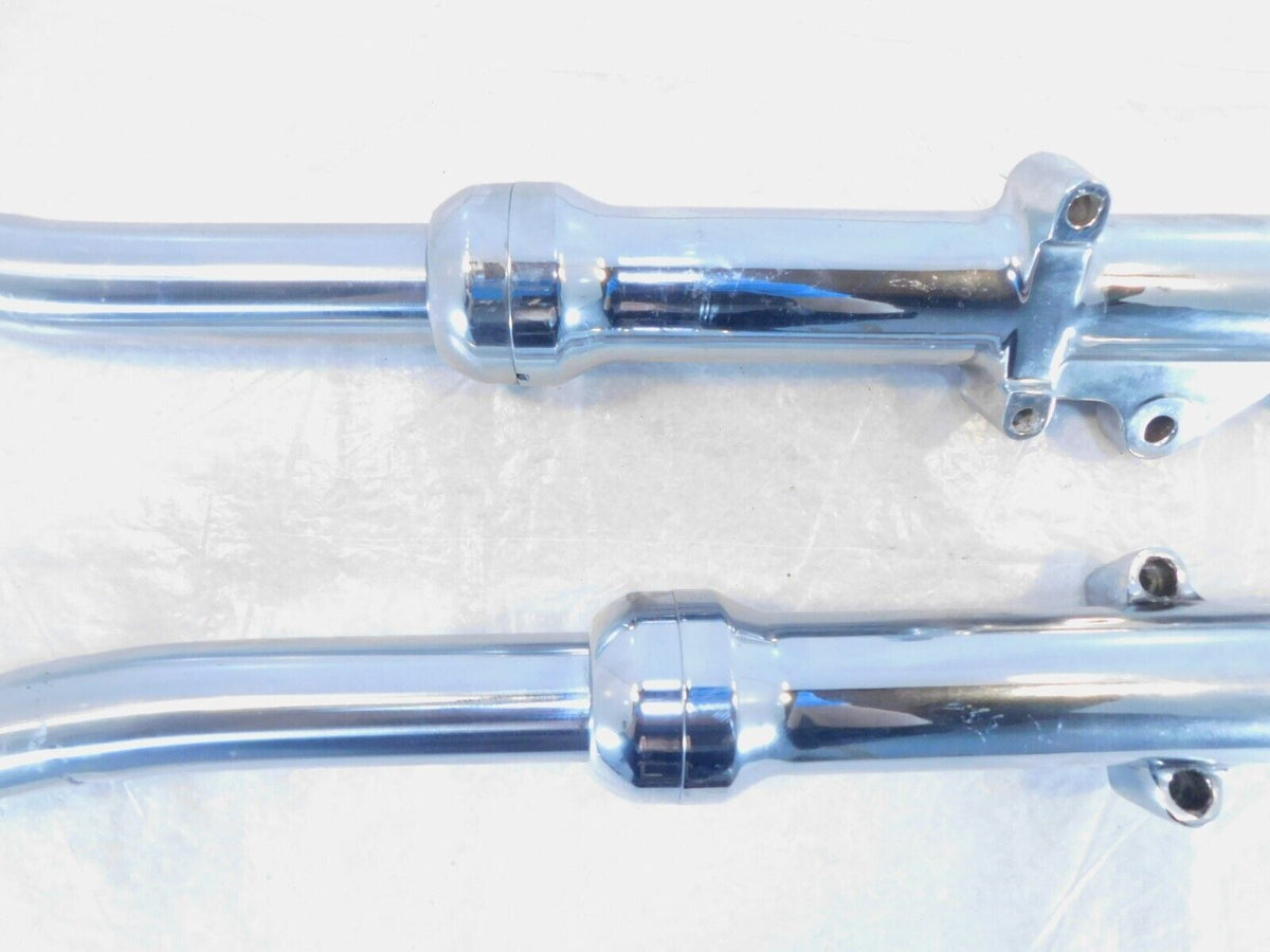 95-99 Harley Davidson Dyna Super Glide Chrome Left Right Fork Tube Shocks - Bent