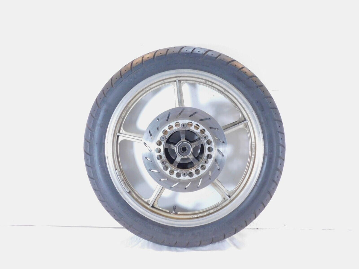 1990-1997 Yamaha Virago 750 XV750 Yellowish Gold Front Wheel Rim w/ Brake Rotors