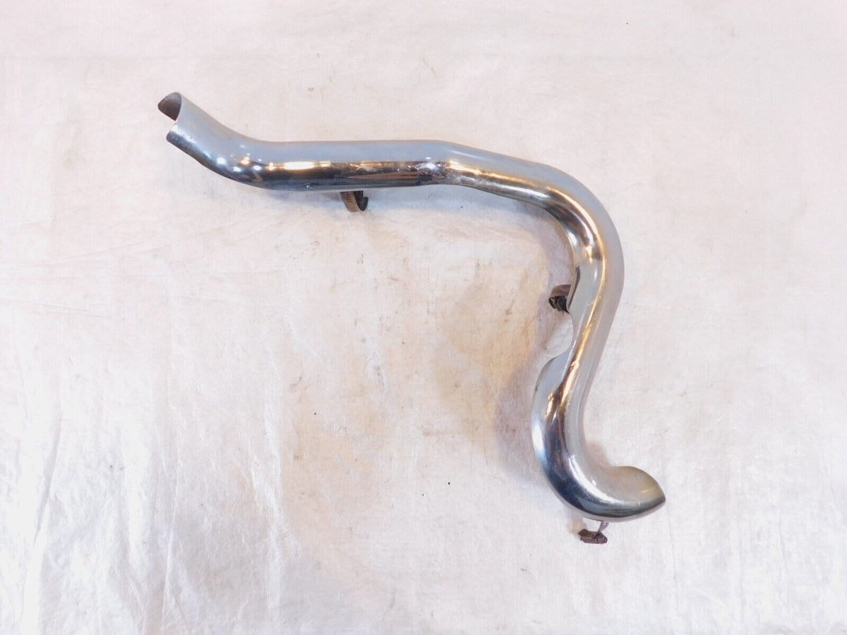 Harley Touring Rinehart True Duals Chrome Rear Exhaust Header Pipe Heat Shield