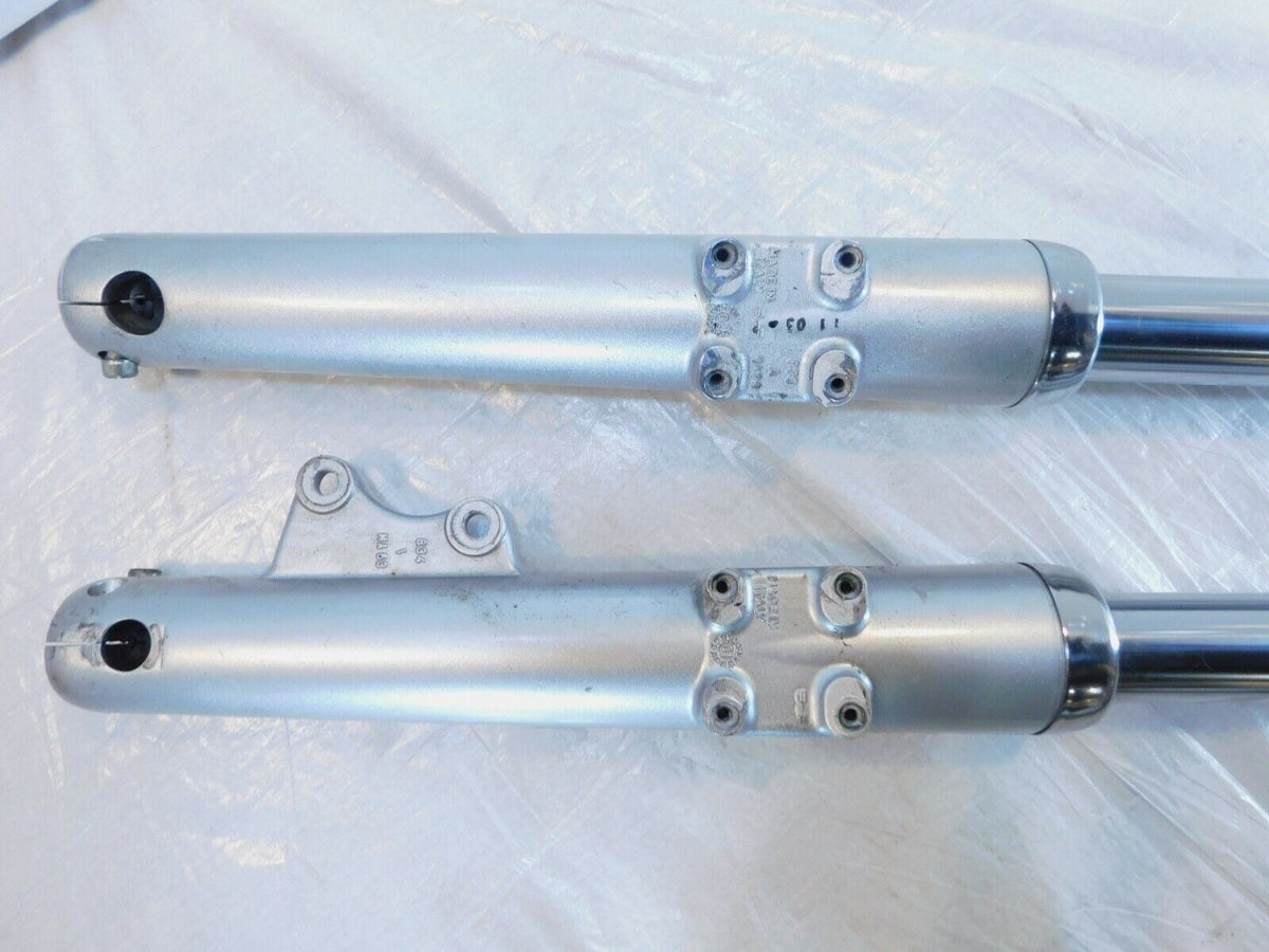 2003 03 Victory V92 Classic Cruiser Silver Left & Right Front Fork End Shocks - C3 Cycle