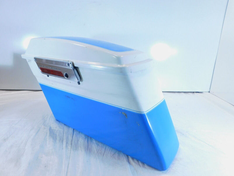 Harley Davidson Road King Street & Electra Glide White/Blue Left Saddlebag