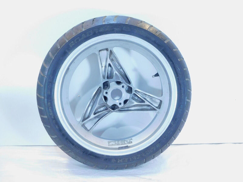 2001-2005 BMW F650 CS F650CS Scarver Silver Rear Rim Wheel & Tire - 36317681009