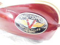 2001 Victory V92 Deluxe Cruiser Carmen Red & Vanilla White Fuel Gas Petrol Tank