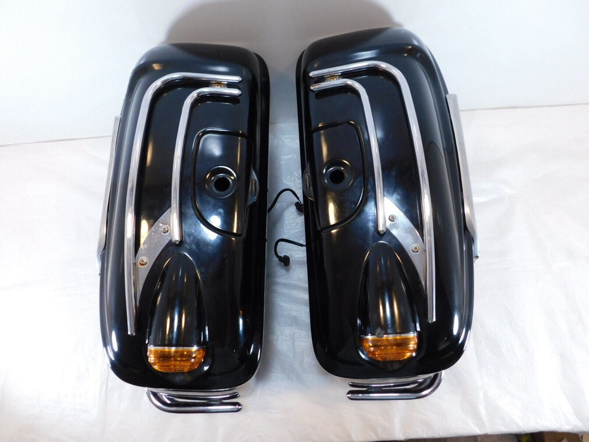 2002-2006 Victory V92 Deluxe & Touring Cruiser Black Saddlebag Side Luggage Bags - C3 Cycle