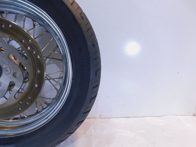 Harley Davidson Sportster 883 & 1200 Laced Rear Wheel Rim & Tire & Rotor - Bent