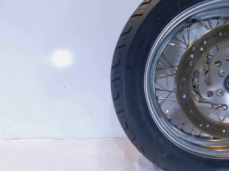 Harley Davidson Sportster 883 & 1200 Laced Rear Wheel Rim & Tire & Rotor - Bent