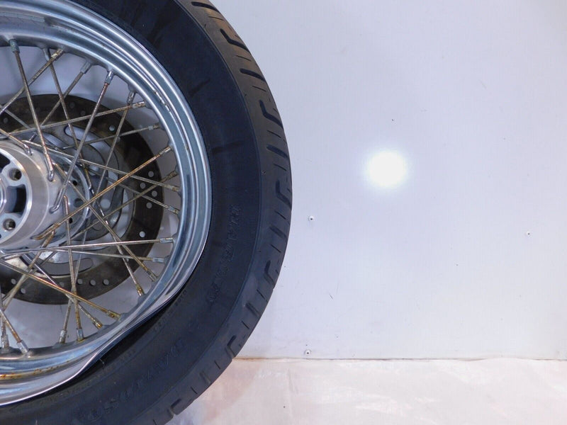 Harley Davidson Sportster 883 & 1200 Laced Rear Wheel Rim & Tire & Rotor - Bent